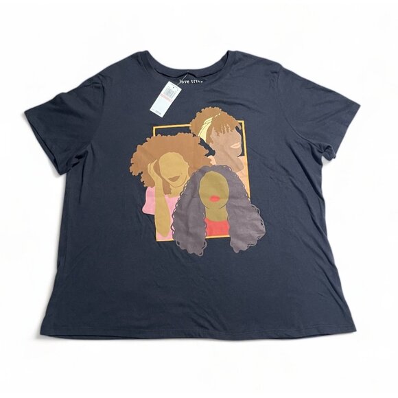 Love Tribe Womens Trendy Plus Size Radiant-Graphic T-Shirt, New - Picture 3 of 9